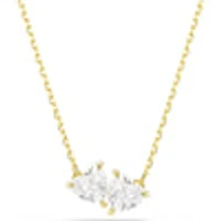 Swarovski Mesmera Attract necklace, Heart, White, Gold-tone plated 5733475
