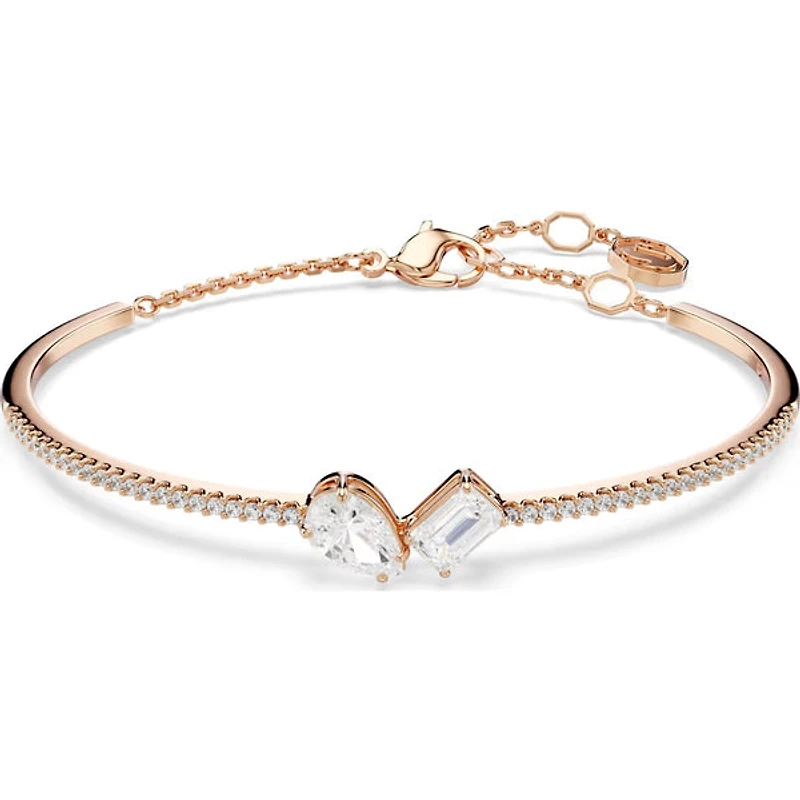 Swarovski Mesmera bangle, Mixed cuts, White, Rose gold-tone plated 5734247