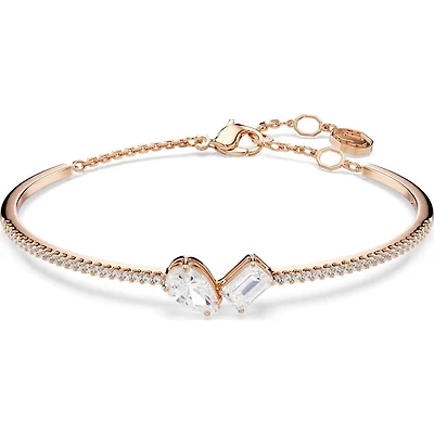 Swarovski Mesmera bangle, Mixed cuts, White, Rose gold-tone plated 5734247