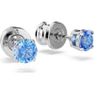Swarovski Stilla Attract stud earrings, Round cut, White, Rhodium plated 5734250