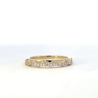 10K Yellow Gold 0.27cttw Diamond Wedding Band - 4 / yellow gold