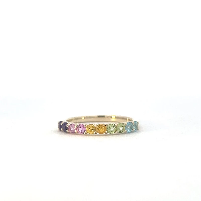 10K Yellow Gold Gemstones Ring - 4 / yellow gold