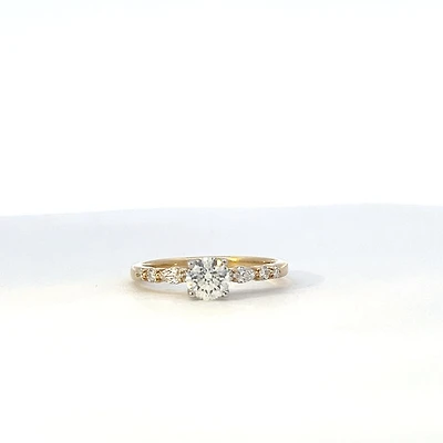 14K Yellow and White Gold 0.70ct Canadian Diamond Ring - 4