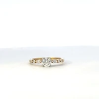 14K Yellow and White Gold 0.70ct Canadian Diamond Ring - 4