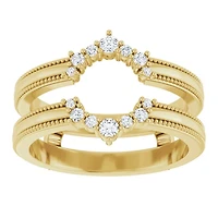 14K White, Yellow or Rose Gold 0.165cttw Diamond Ring - Lab Grown Diamonds /