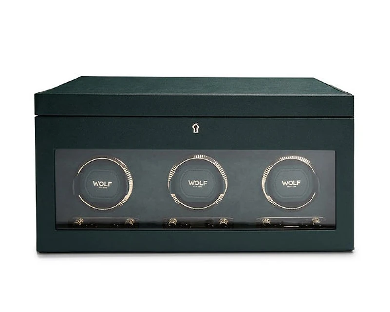 British Racing Triple Watch Winder with Storage