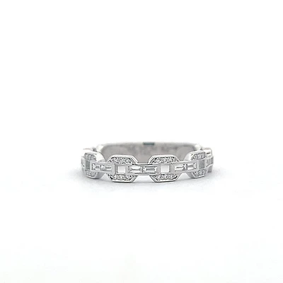 10K White Gold 0.30cttw Diamond Ring - 4 / White gold