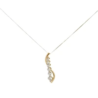 10K Yellow Gold 1.00cttw Lab Grown Diamond Pendant Necklace