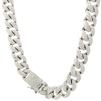 925 Sterling Silver Miami Cuban Curb Bracelet with Cubic Zirconias
