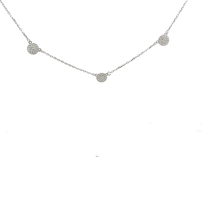 925 Sterling Silver 16-18" Cubic Zirconia Chain