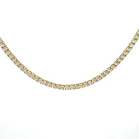 925 Gold Plated Sterling Silver 18" 3mm Cubic Zirconia Chain