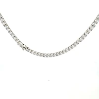 925 Sterling Silver 20" 4mm Cubic Zirconia Chain