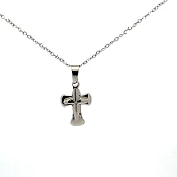 Stainless Steel 23X15mm Cross Pendant - 18"