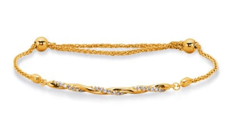 14K Yellow Gold Diamond Bracelet