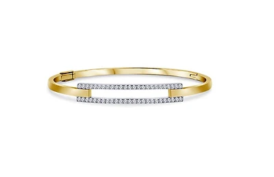 10K Gold Lab Grown Diamond Bangle 