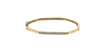 10K Yellow Gold 0.20 cttw Diamond Bangle