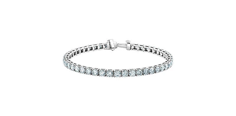 14K Lab Grown 7.00cttw Round Brilliant Cut Diamond Tennis Bracelet - Gold