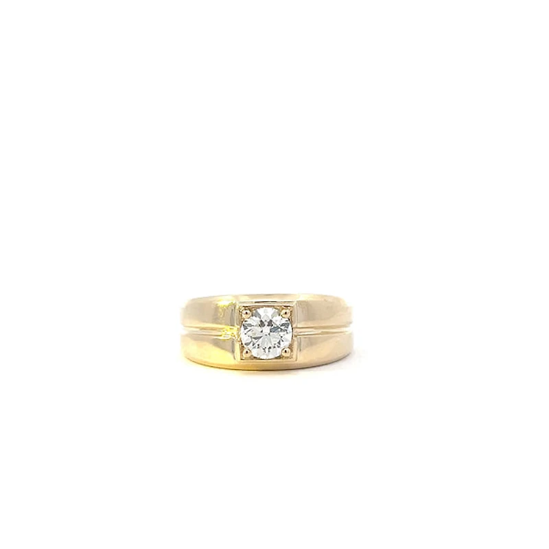 10K Yellow Gold 1.05ct lab Grown Diamond Men's Ring - 7 / yellow gold
