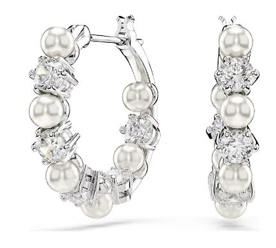 Swarovski Matrix Pearl Hoop Earrings - 5709256/5720885 (SS)