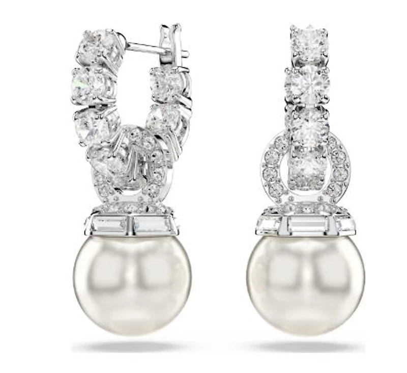 Swarovski Matrix Pearl Pierced Earrings - 5691716/5723778 (SS)