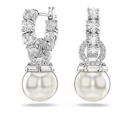 Swarovski Matrix Pearl Pierced Earrings - 5691716/5723778 (SS)
