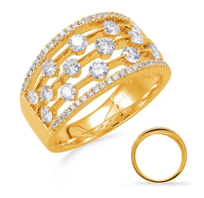 14K Yellow Gold cttw Diamond Ring