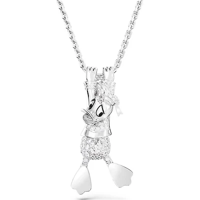 Disney Donald Duck layered pendant, White, Rhodium Plated - 5668776 - Discontinued