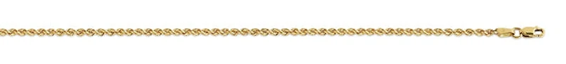 10K Yellow Gold Rope Chain 16" - 22"