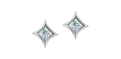 10K White Gold 0.25cttw Lab Grown Diamond Earrings