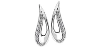 10K White Gold 0.20cttw Diamond Earrings