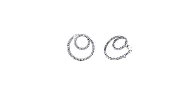 10K White Gold 0.65cttw Diamond Earrings