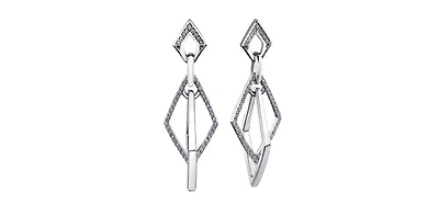 10K White Gold 0.25cttw Diamond Earrings