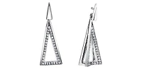 10K White Gold 0.20cttw Diamond Dangle Earrings