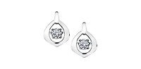 10K White Gold 0.04 cttw Diamond Pulse Earrings