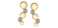 10K Yellow Gold 0.10cttw Diamond Earrings