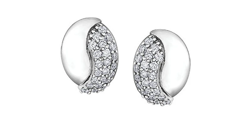 10K White Gold 0.28cttw Diamond Earrings