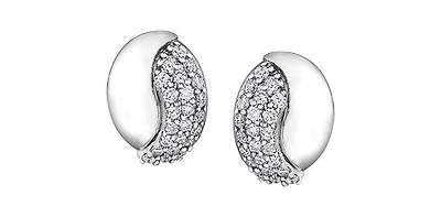 10K White Gold 0.28cttw Diamond Earrings