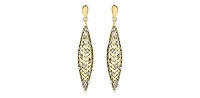 10K Yellow Gold 0.20cttw Diamond Dangle Earrings