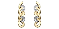 10K Yellow Gold 0.05cttw Diamond Earrings