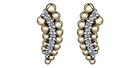 10K Yellow Gold 0.12cttw Diamond Earrings