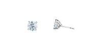 14K White Gold 4cttw Lab Grown Diamond Stud Earrings - White gold