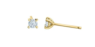 14K Yellow Gold 1.00cttw Lab Grown Diamond Stud Earrings
