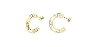 10K Yellow Gold 0.06cttw Diamond Earrings