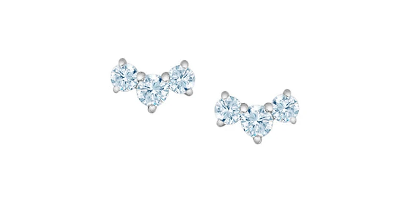 10K White Gold 0.33cttw Lab Grown Diamond Earrings