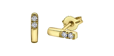 10K Yellow Gold 0.129ct Canadian Diamond Earrings