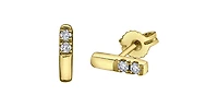 10K Yellow Gold 0.129ct Canadian Diamond Earrings