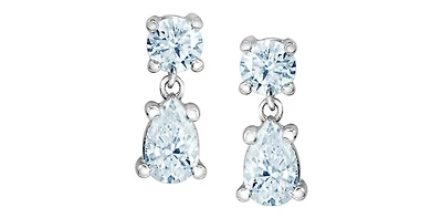 10K White Gold 0.76cttw Lab Grown Diamond Earrings