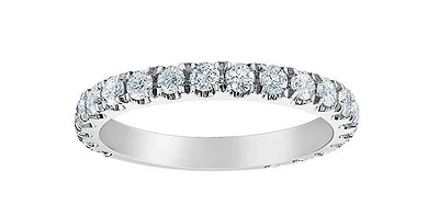 14K White Gold 0.75cttw Lab Grown Diamond Band - /