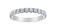 14K White Gold 0.75cttw Lab Grown Diamond Band - /
