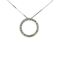 10K White Gold 0.10 cttw Diamond Necklace